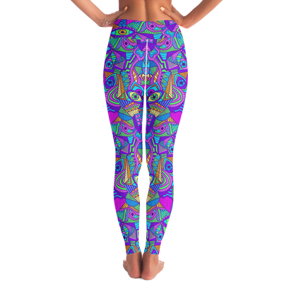  Color Rush Leggings – Back view highlighting the energetic multicolor pattern