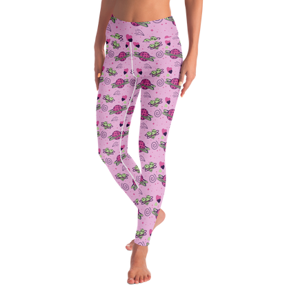 Cosmic Crush Leggings – Side pose revealing galaxy-inspired details with vibrant colors