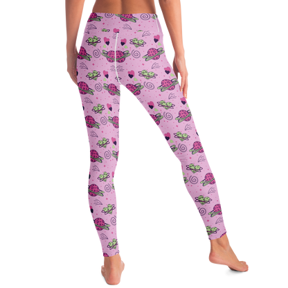 Cosmic Crush Leggings – Model mid-step highlighting celestial charm and stretch fit
