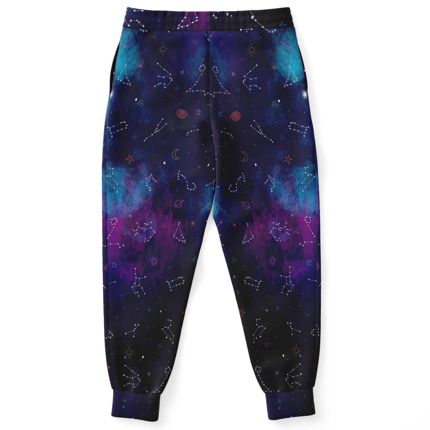  Cosmocharm Joggers – Back view showcasing the dreamy celestial design