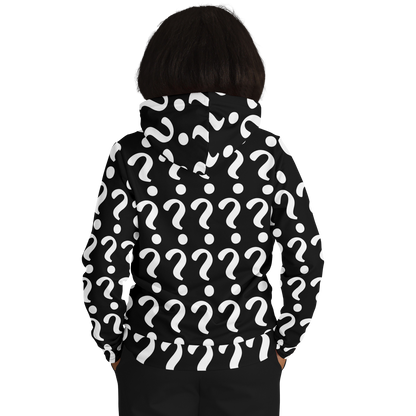  Female model showing back of Custom Print Hoodie with customizable design placement