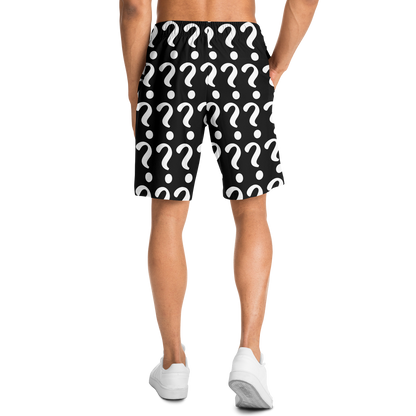Back view of male model walking in Custom Print Shorts featuring placeholder print for personalized design