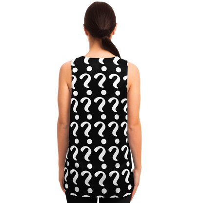 Back view of woman wearing Custom Print Tank Top with customizable pattern template