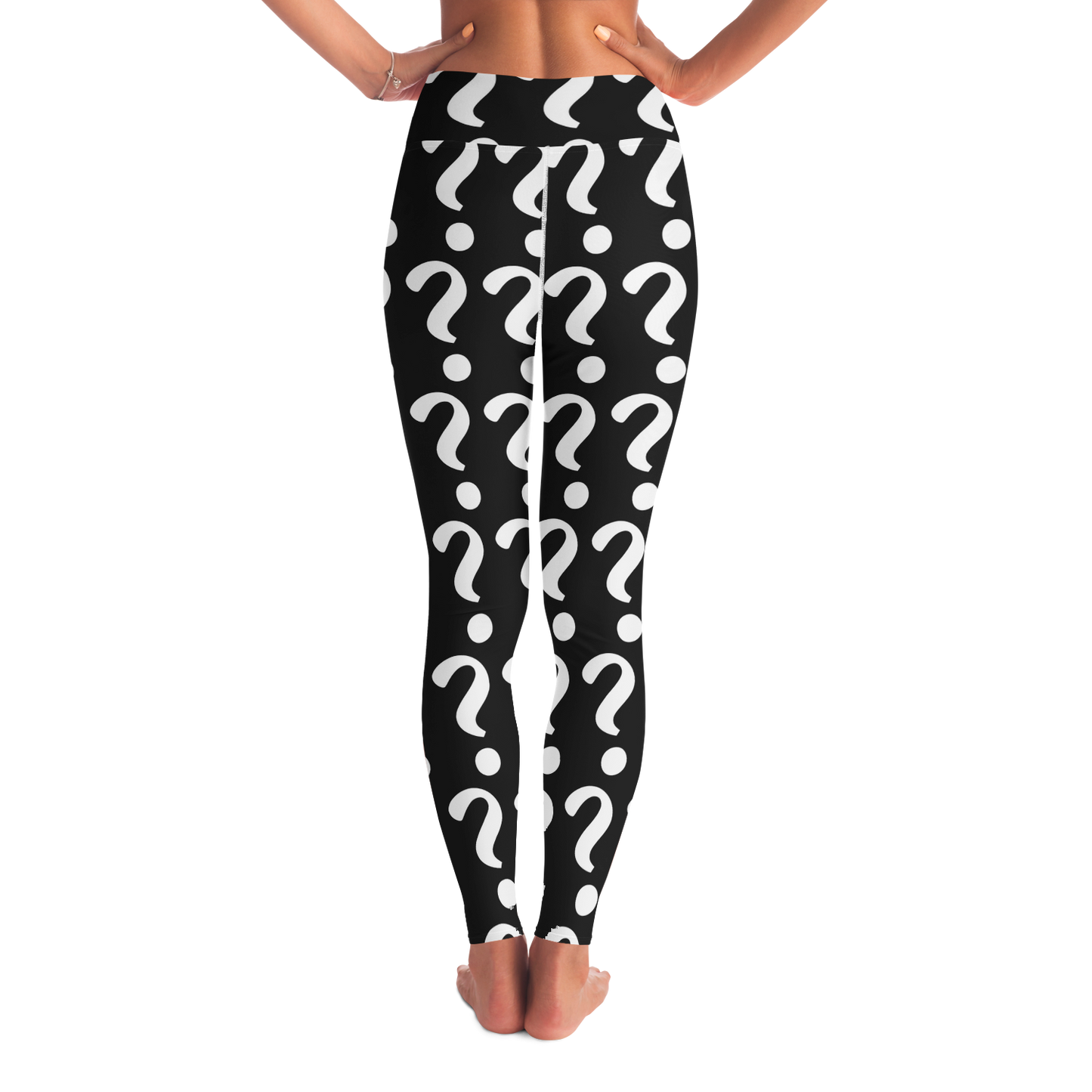  Custom Vibe Leggings – Back view with placeholder print that can be replaced by your unique custom design