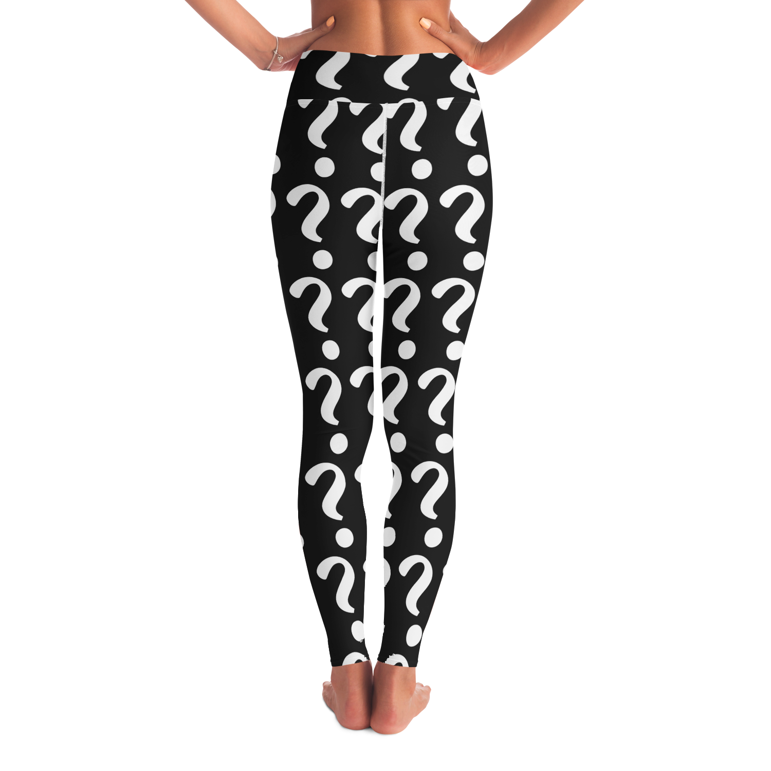  Custom Vibe Leggings – Back view with placeholder print that can be replaced by your unique custom design