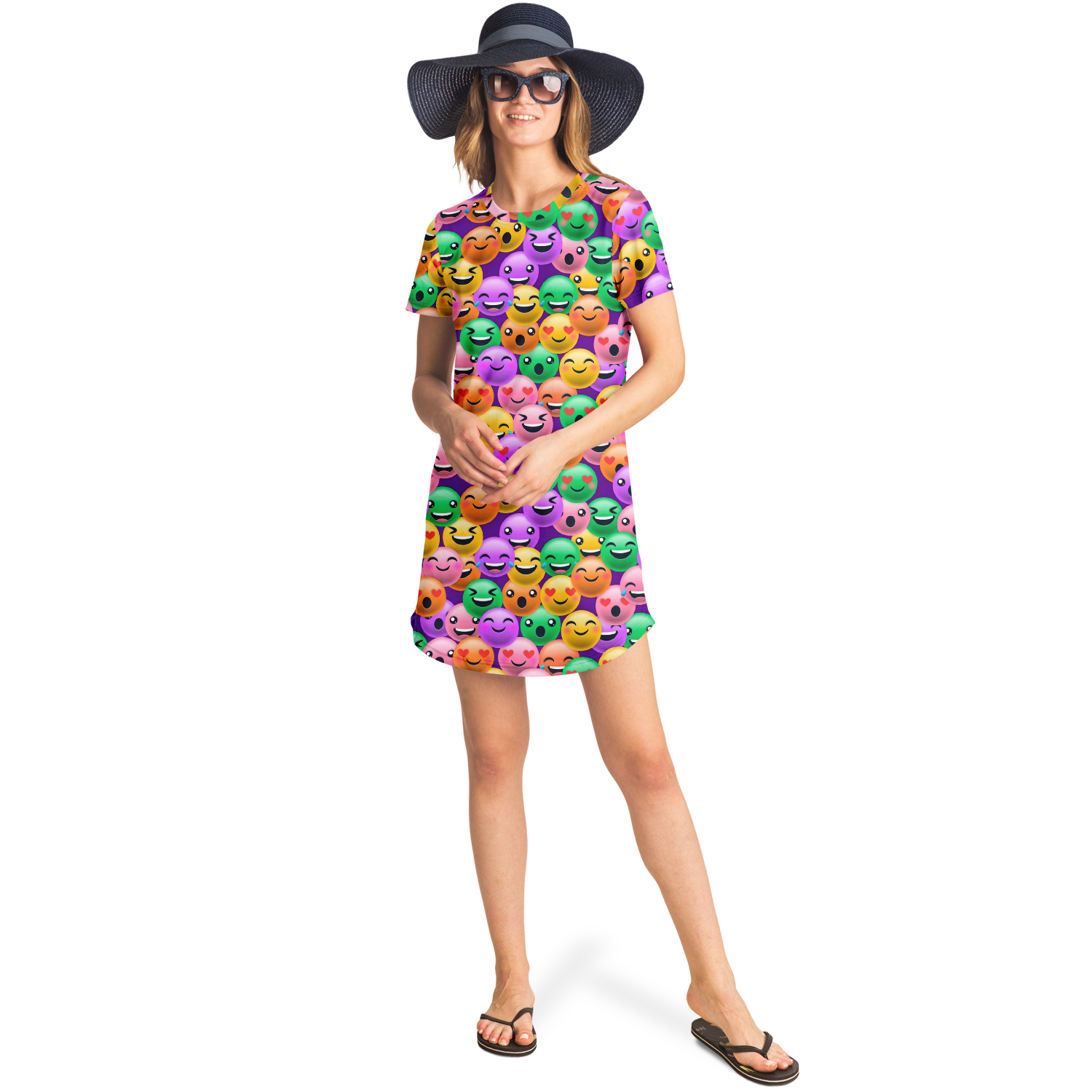 EMOJI ALL DAY T-SHIRT DRESS Taufaa