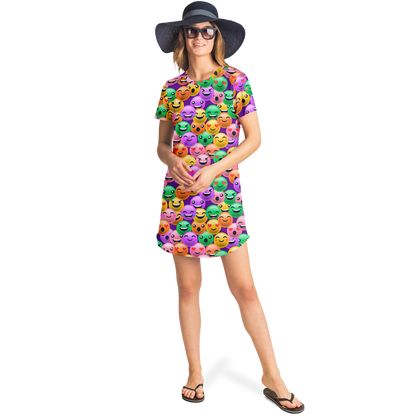 EMOJI ALL DAY T-SHIRT DRESS Taufaa