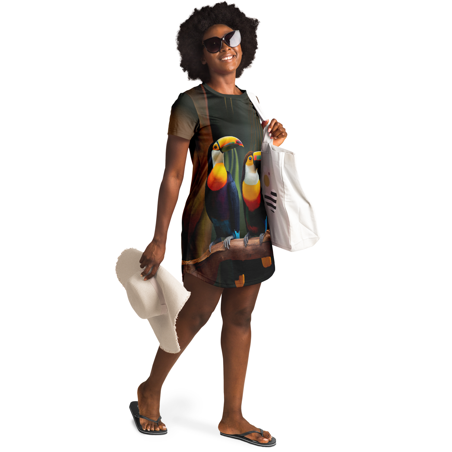 <alt.Toucan Tango T-Shirt Dress - Taufaa>