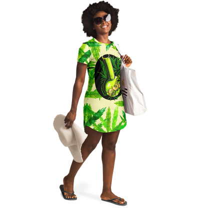 LEAF GARB T-SHIRT DRESS