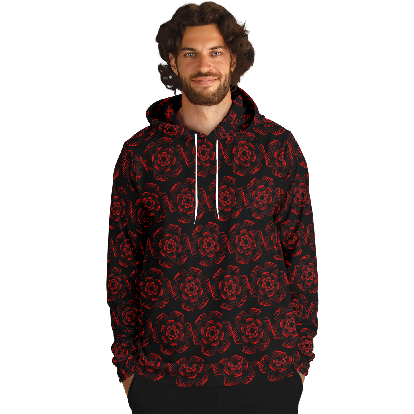 <alt.Ruby Red Rose Hoodie - Taufaa>