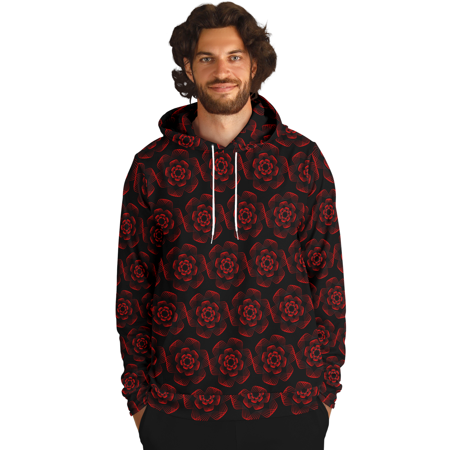 <alt.Ruby Red Rose Hoodie - Taufaa>