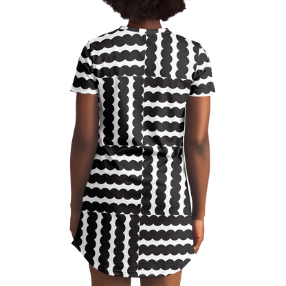 <alt.Stylish Stripes T-Shirt Dress - Taufaa>