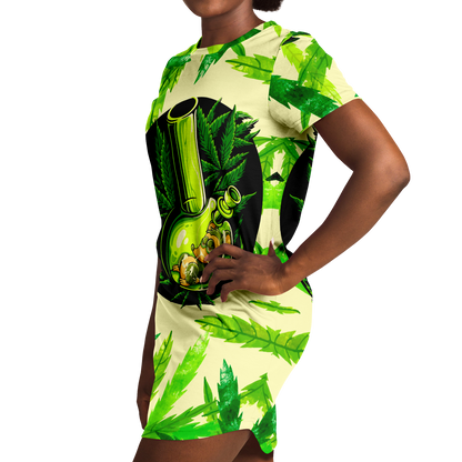 LEAF GARB T-SHIRT DRESS