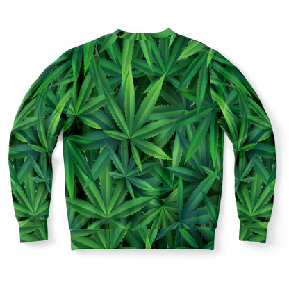 <alt.Grassy Green Leaf Sweatshirt - Taufaa>
