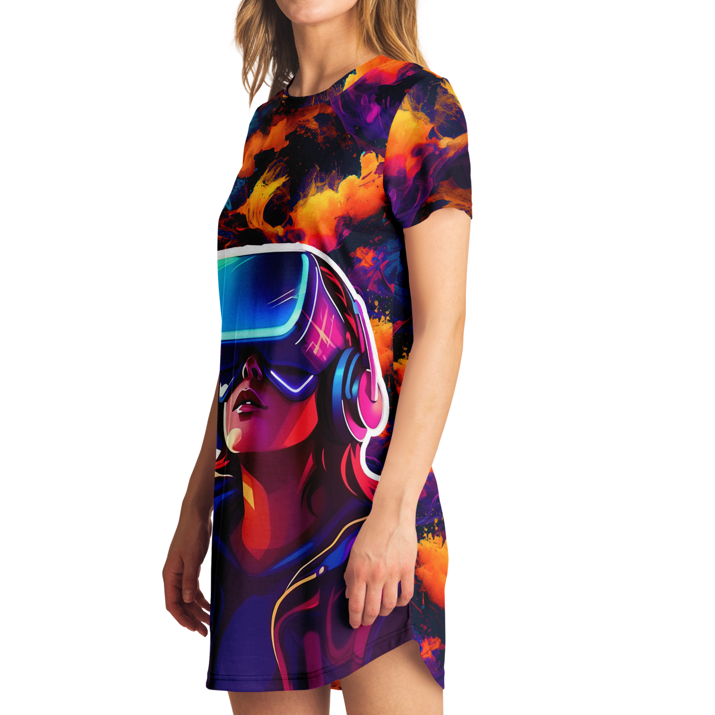 <alt.Galaxy Gaze T-Shirt Dress - Taufaa>