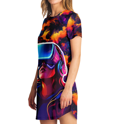 <alt.Galaxy Gaze T-Shirt Dress - Taufaa>