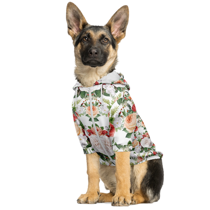 FLORAL DOG ZIP-UP HOODIE