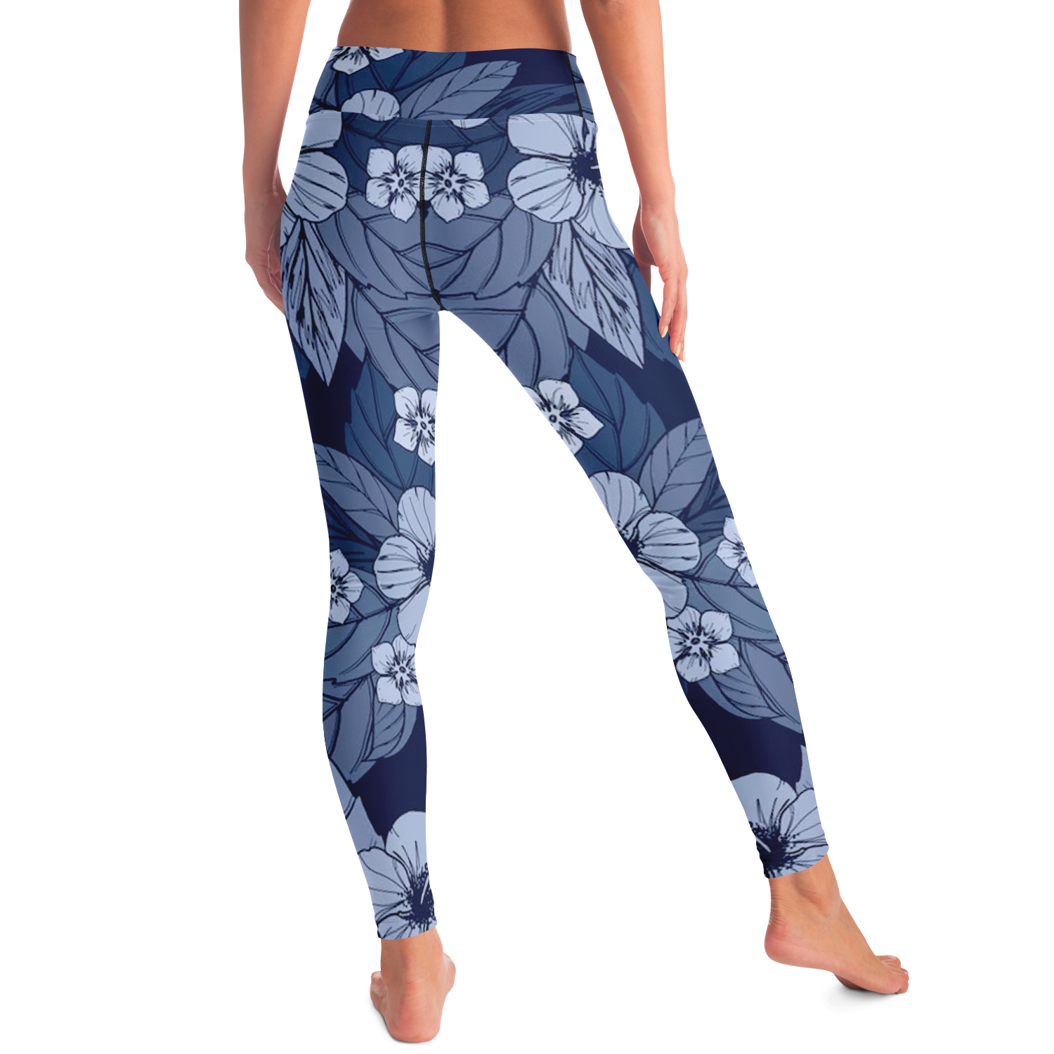  Midnight Bloom Leggings – Relaxed stance with sophisticated floral artwork and stretch