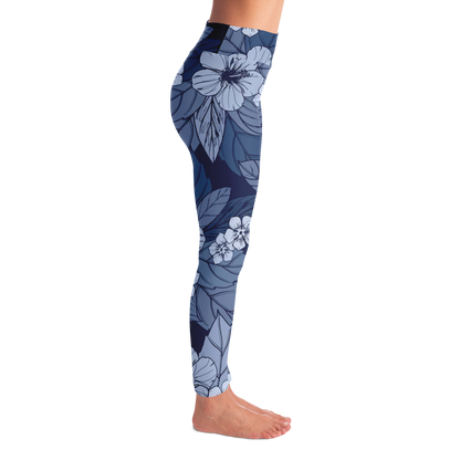 Midnight Bloom Leggings – Right side view with soft floral transitions and flexible wear