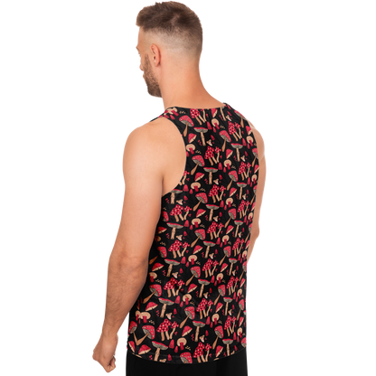  Rear angled view of Nature Groove Tank Top on male model