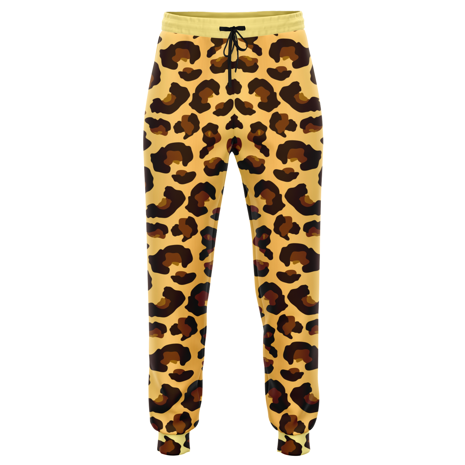  Zebra Print Joggers – Front fatlay view with bold black and white striped pattern