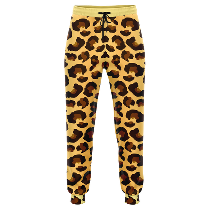  Zebra Print Joggers – Front fatlay view with bold black and white striped pattern